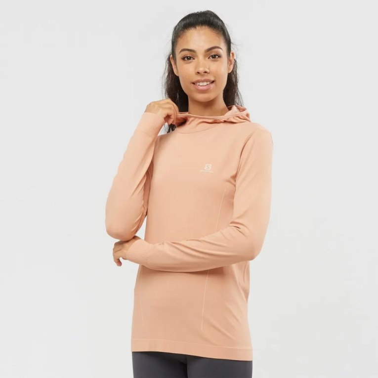 Sudaderas Salomon Essential Seamless Mujer Albaricoque | MX UGFP092